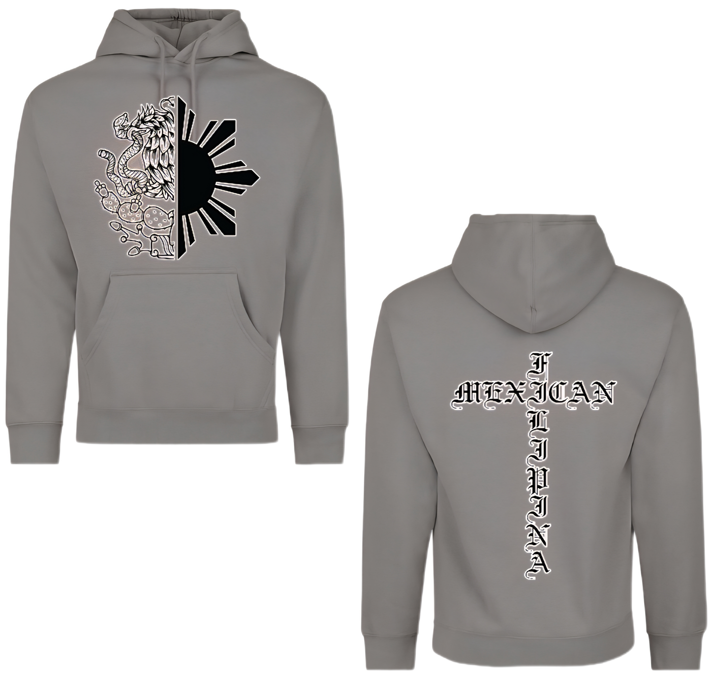 Adult Hoodie Half Eagle Half Sun Pina