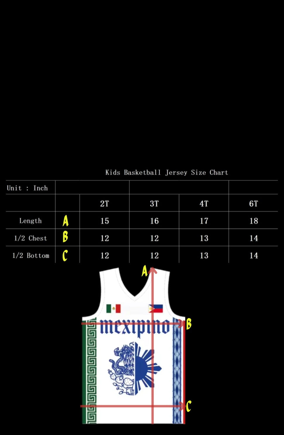 Mexipino BasketBall jersey (Toddlers)