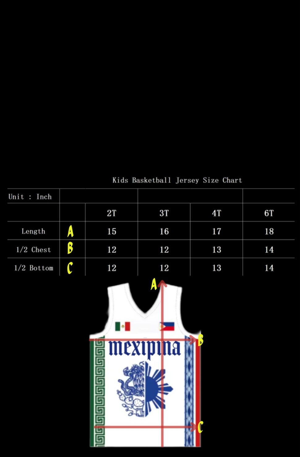 Mexipina BasketBall jersey (Toddlers)