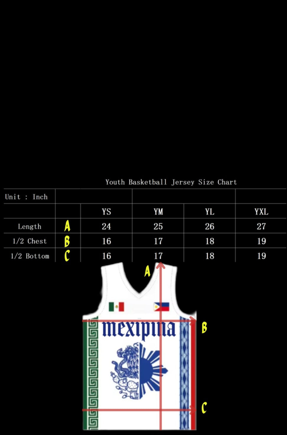 Mexipina BasketBall jersey (Youth)